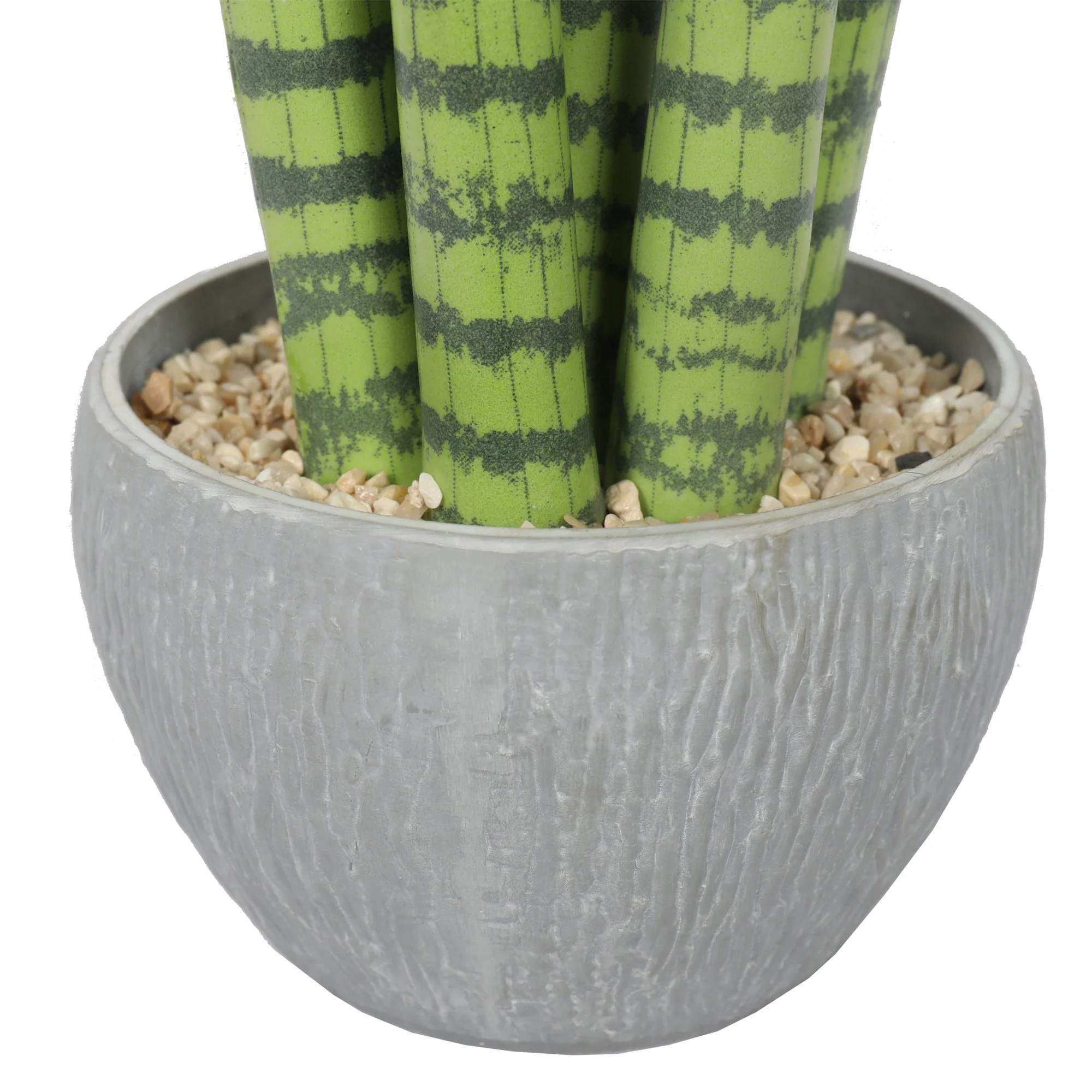 10.5" Artificial Sansevieria Snake Plant w/Pot -2 Tone Green - Image 3