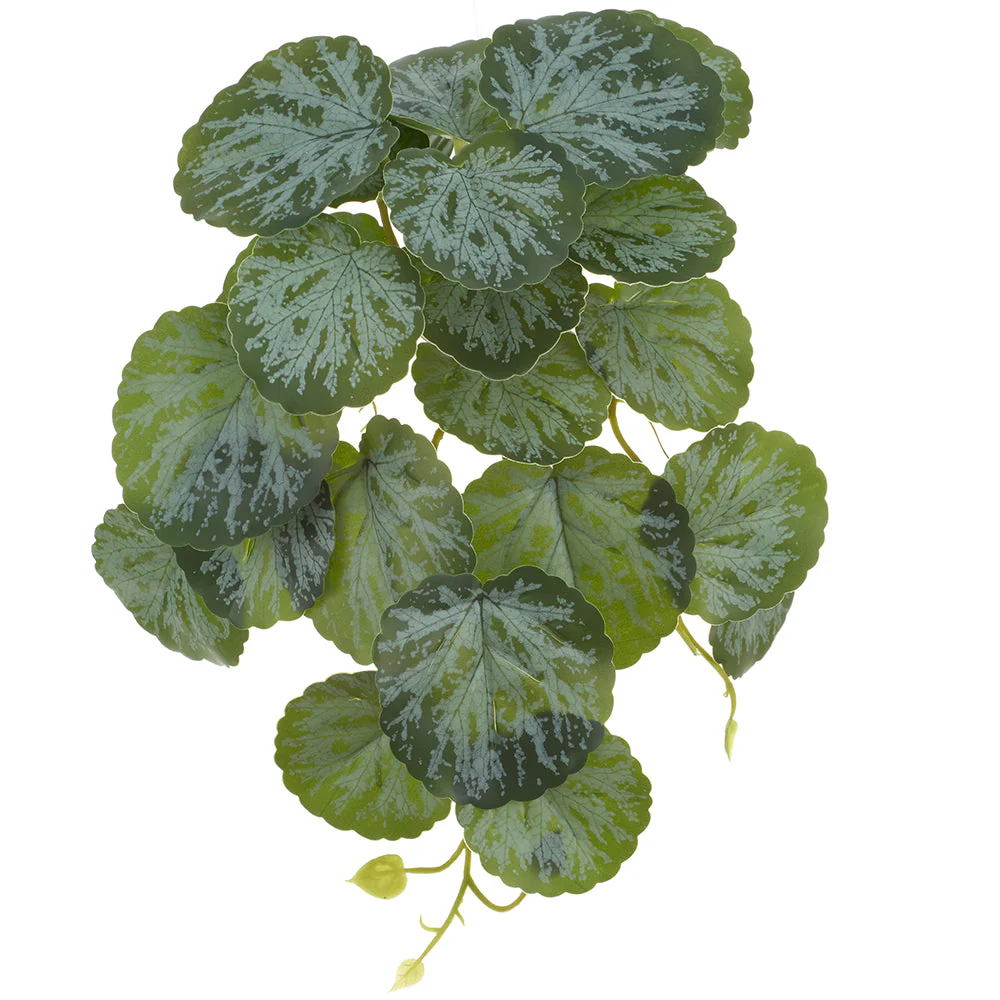 10.6" Hanging Silk Begonia Plant -Green/Cream (Pack of 12)