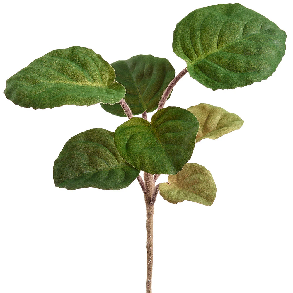10" African Violet Leaf Artificial Plant -Green (Pack of 12)