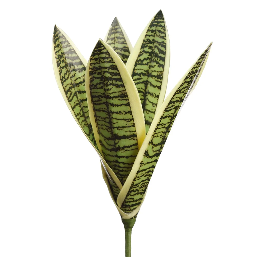 10" Artificial Sansevieria Snake Grass Plant -Variegated (Pack of 12)