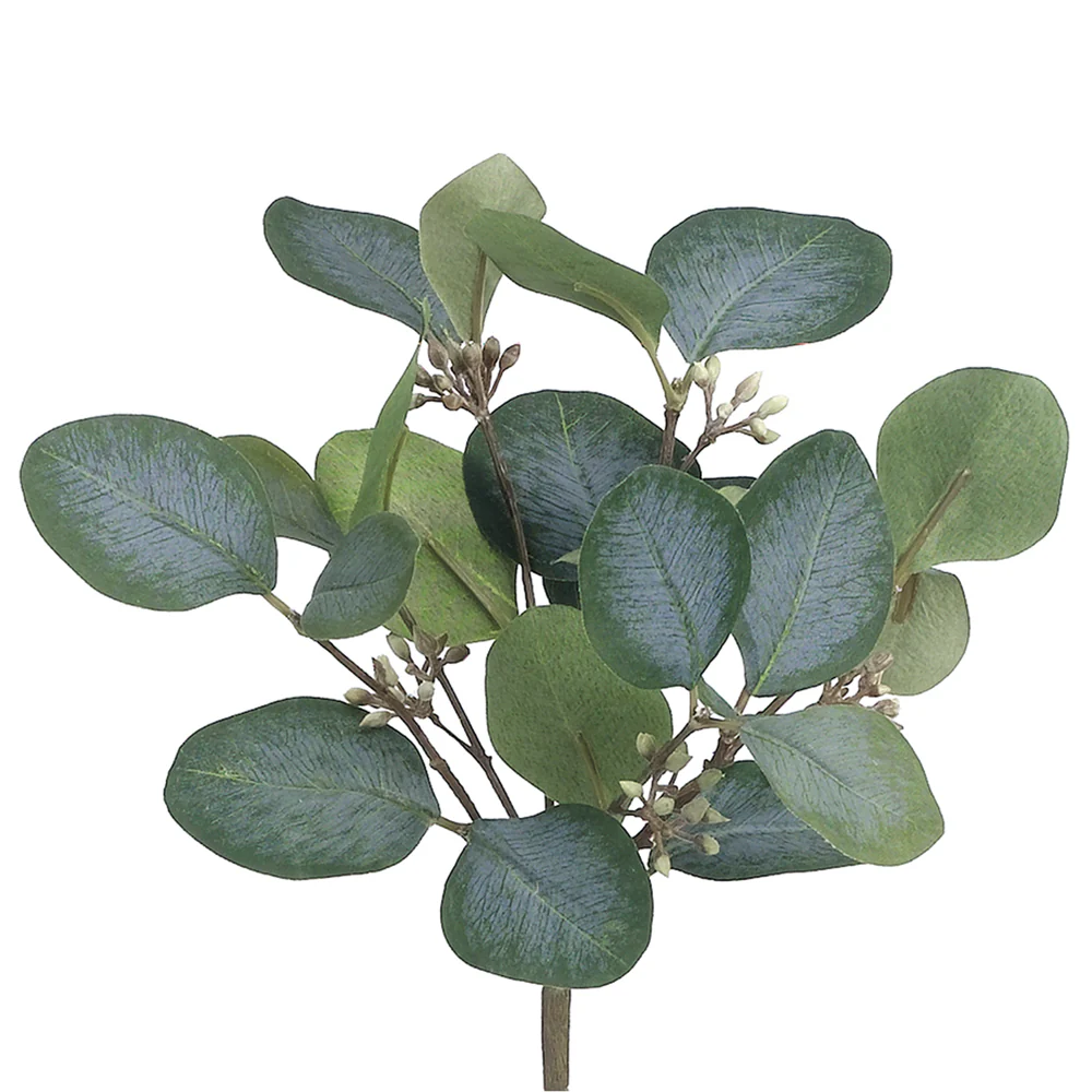 10" Eucalyptus Silk Plant -Green/Gray (Pack of 12)