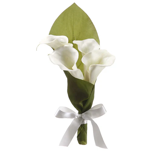 10" Hand-Wrapped Calla Lily Flower Girl Silk Flower -Cream (Pack of 12)