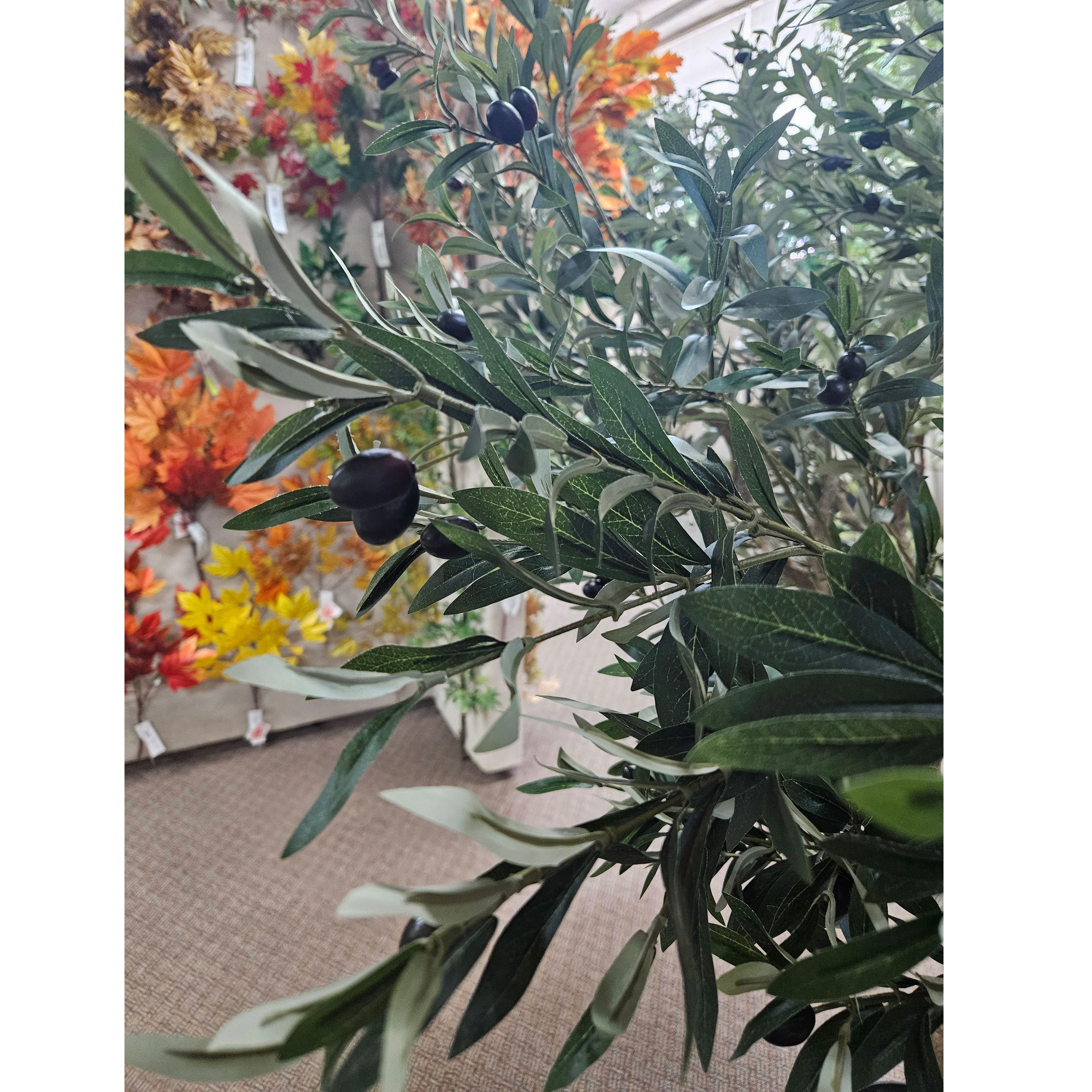 10' IFR Artificial Olive Tree & Berries w/Base -Green - Image 3