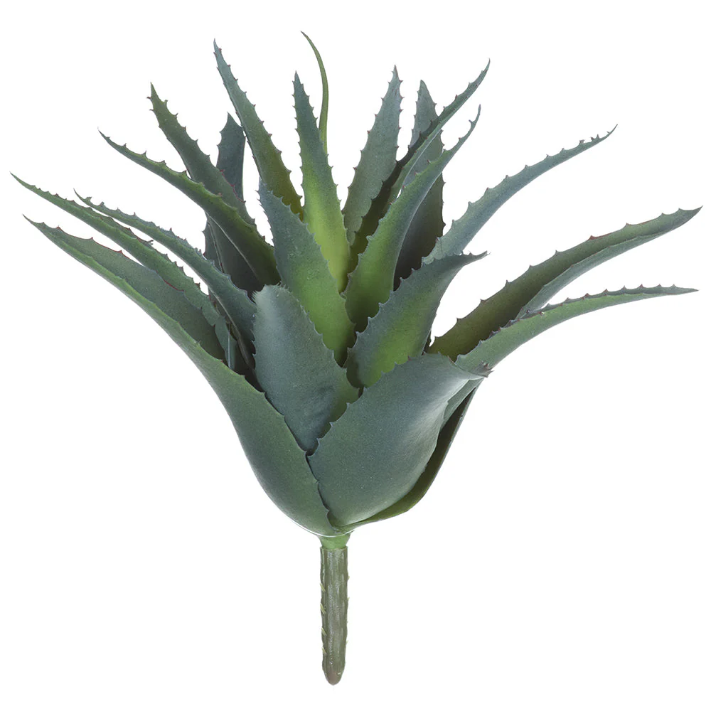 10" Outdoor UV-Resistant Artificial Agave Cactus Plant -Green/Gray (Pack of 4)
