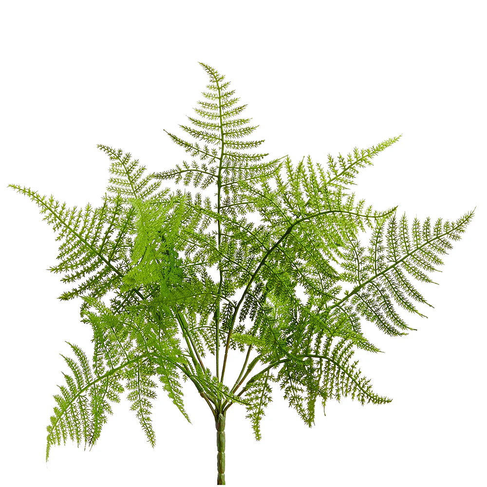 10" Silk Leather Fern Plant -2 Tone Green (Pack of 12)