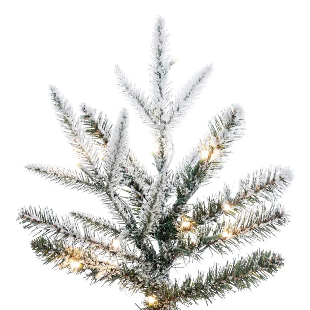 10'Hx37"W PE Frosted Tacoma Fraser Fir Artificial Christmas Tree, Micro LED Pre-Lit (Multi-Mode) -White - Image 2