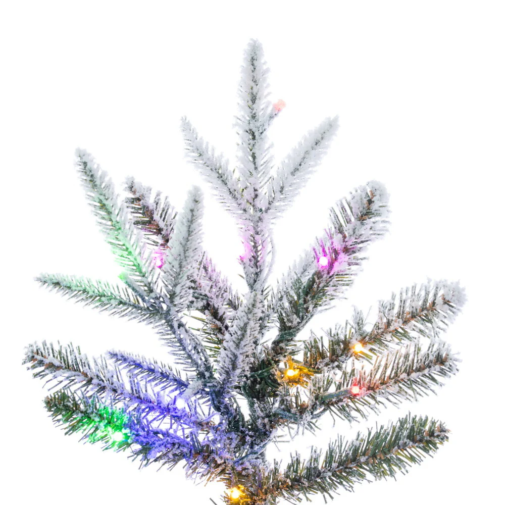 10'Hx37"W PE Frosted Tacoma Fraser Fir Artificial Christmas Tree, Micro LED Pre-Lit (Multi-Mode) -White - Image 3
