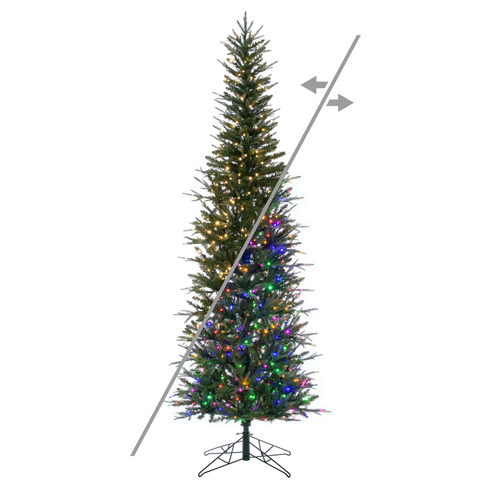 10'Hx37"W PE Tacoma Fraser Fir Artificial Christmas Tree, Micro LED Pre-Lit (Multi-Mode) -Green