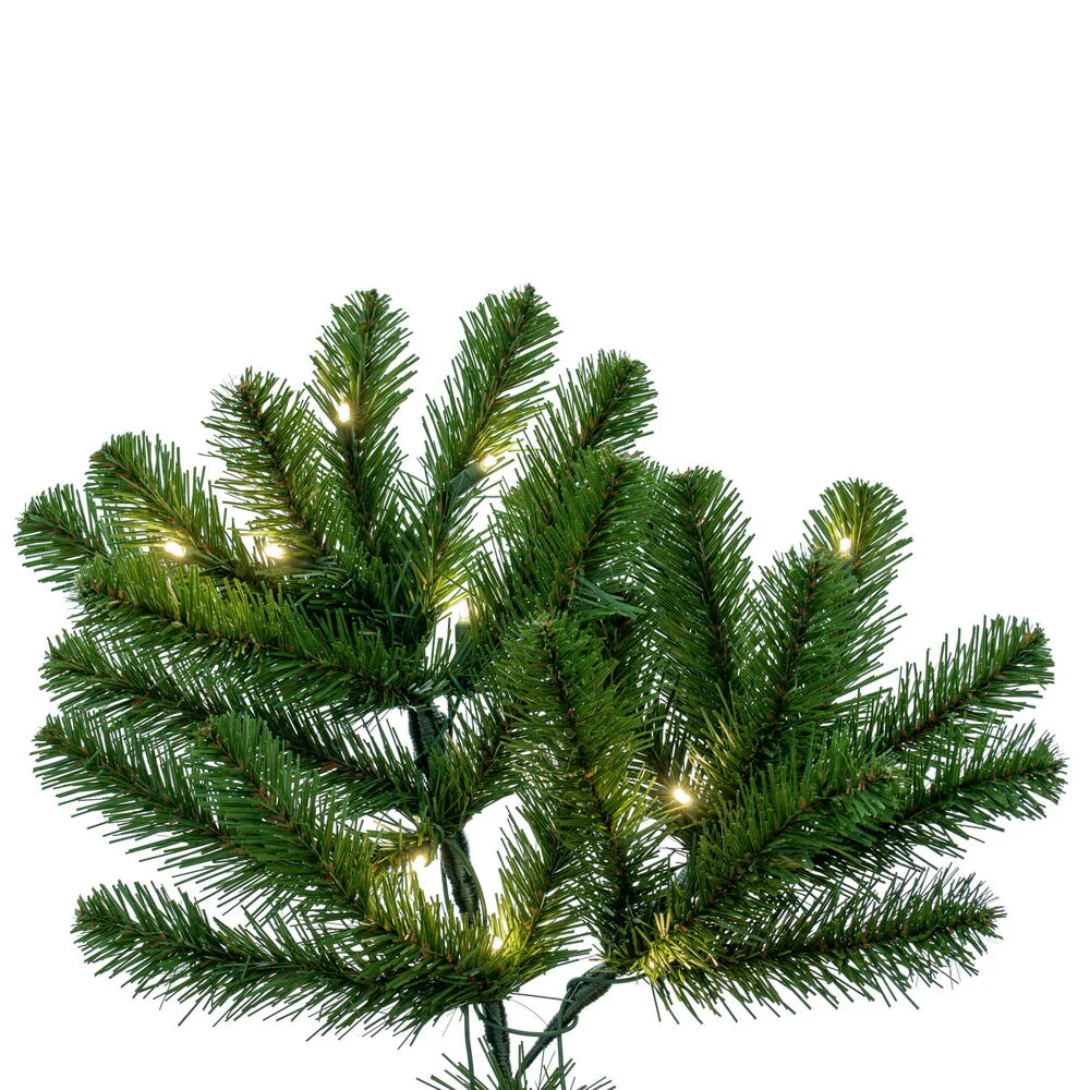 10'Hx52"W Slim Deluxe Sequoia Pine Artificial Christmas Tree, LED Pre-Lit -Green - Image 5