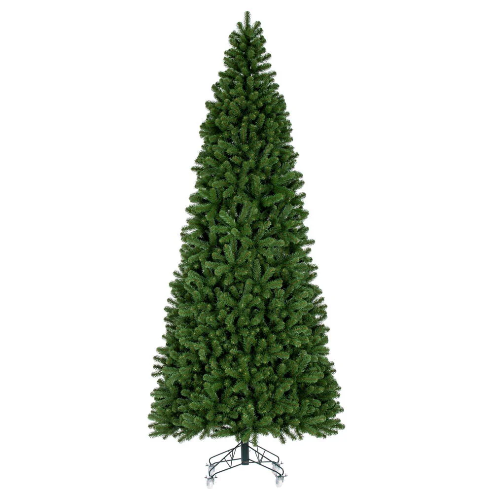 10'Hx52"W Slim Deluxe Sequoia Pine Artificial Christmas Tree, Unlit -Green