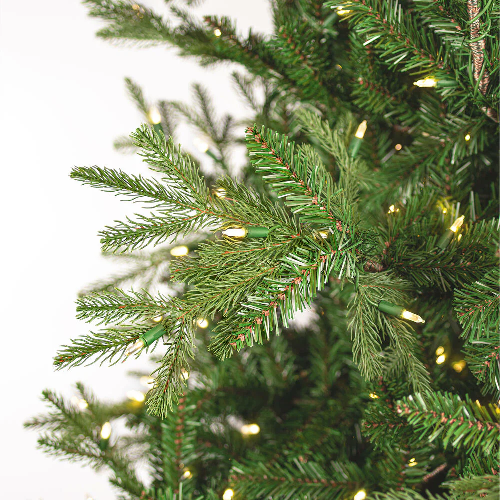 10'Hx54"W PE Washington Fraser Artificial Christmas Tree, LED Pre-Lit -Green - Image 2