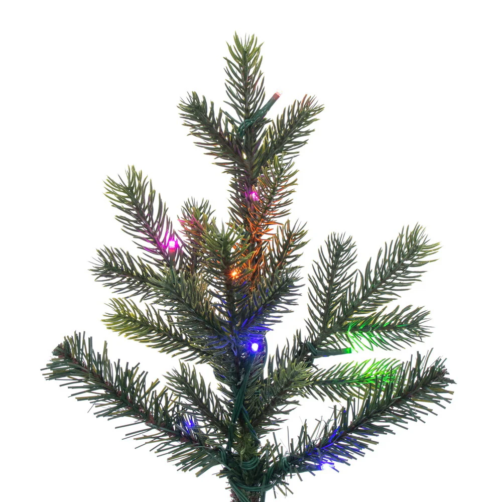 10'Hx58"W PE Slim Welch Fraser Artificial Christmas Tree, Micro LED Pre-Lit (Multi-Mode) -Green - Image 3