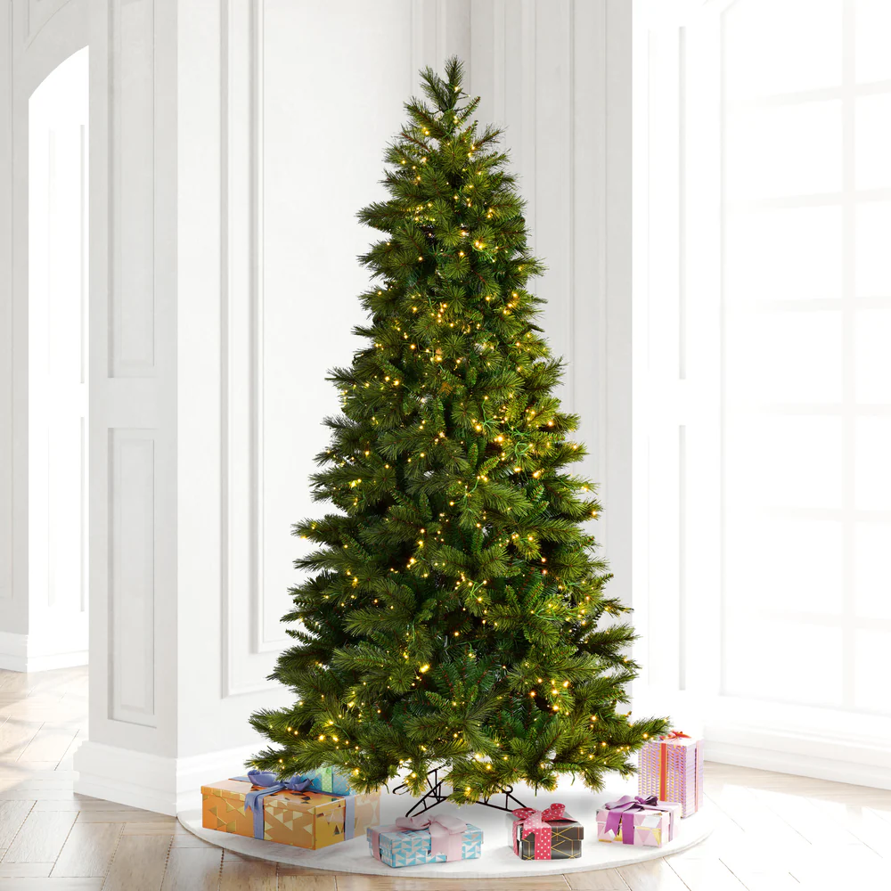 10'Hx63"W PE Brighton Pine Artificial Christmas Tree, LED Pre-Lit (Multi-Mode) -Green - Image 8