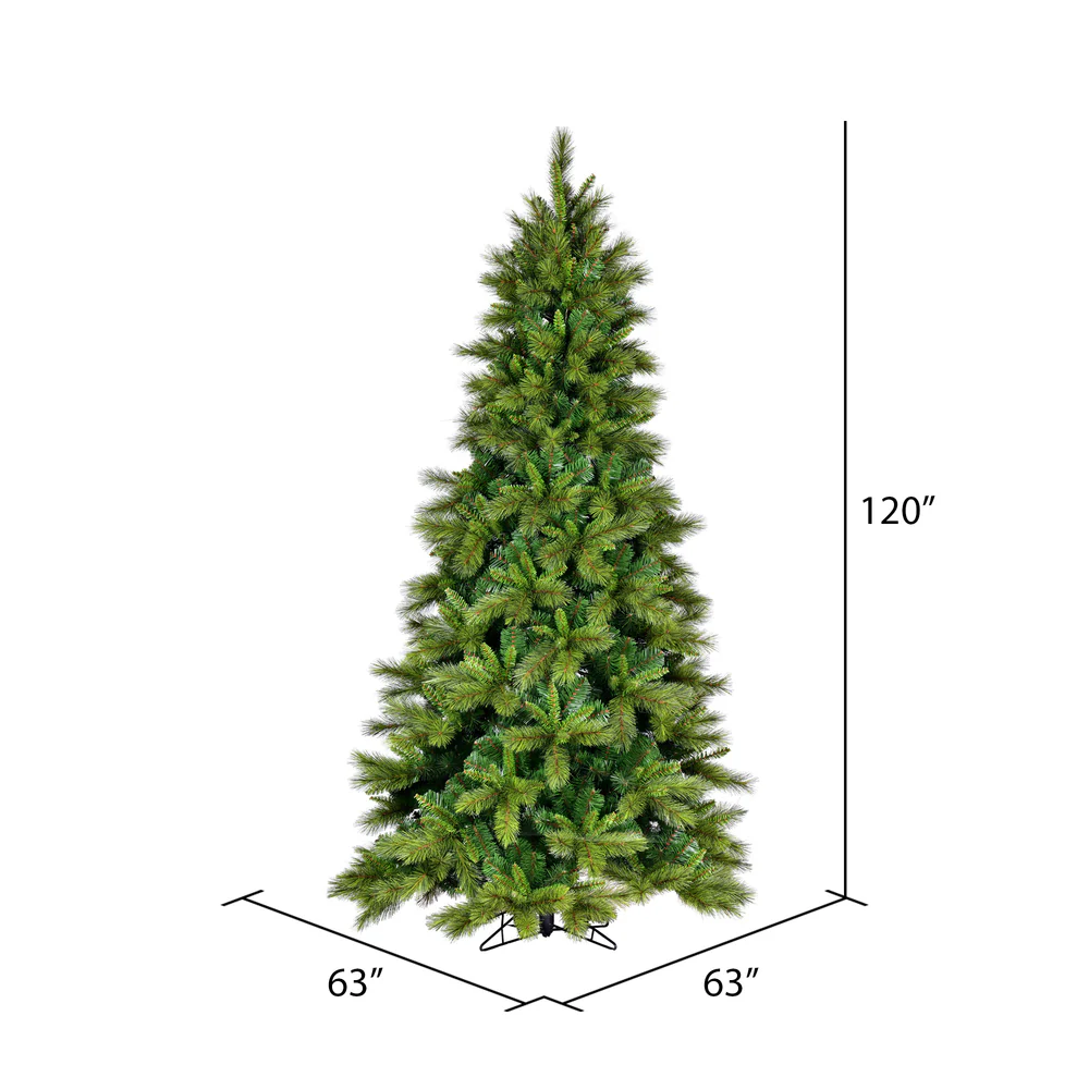 10'Hx63"W PE Brighton Pine Artificial Christmas Tree, Unlit -Green - Image 3