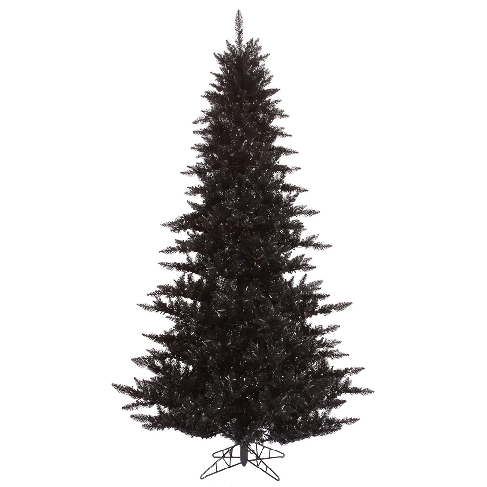 10'Hx68"W Fir Artificial Christmas Tree, Unlit -Black