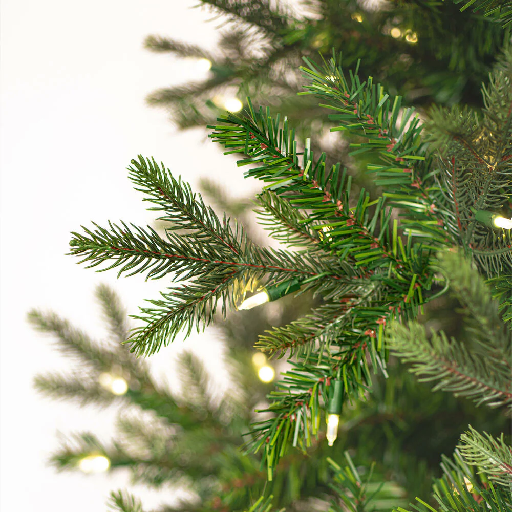 10'Hx72"W PE Douglas Fir Artificial Christmas Tree, Micro LED Pre-Lit -Green - Image 2
