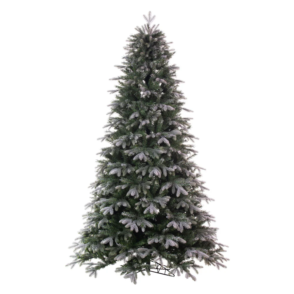 10'Hx72"W PE Frosted Douglas Fir Artificial Christmas Tree, Unlit -Green