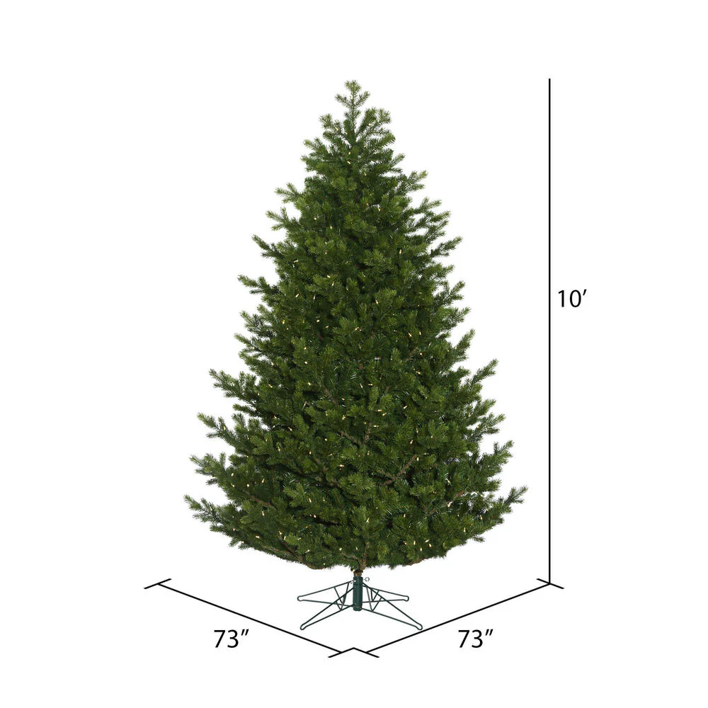 10'Hx73"W PE Eagle Fraser Artificial Christmas Tree, LED Pre-Lit -Green - Image 3