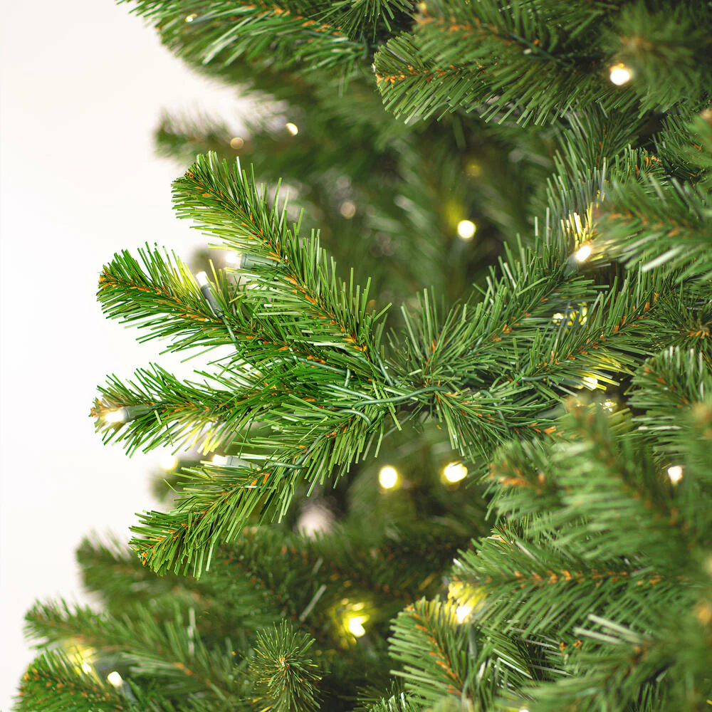 10'Hx76"W Deluxe Sequoia Pine Artificial Christmas Tree, LED Pre-Lit -Green - Image 2