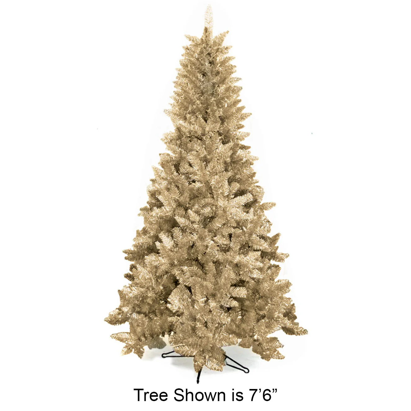 10'Hx84"W Tinsel Pine Artificial Christmas Tree, LED Pre-Lit -Champagne