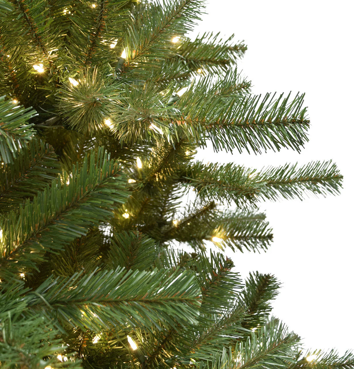 10'Hx92"W Fluff-Free Deluxe Virginia Pine Artificial Christmas Tree, LED Pre-Lit -Green - Image 2