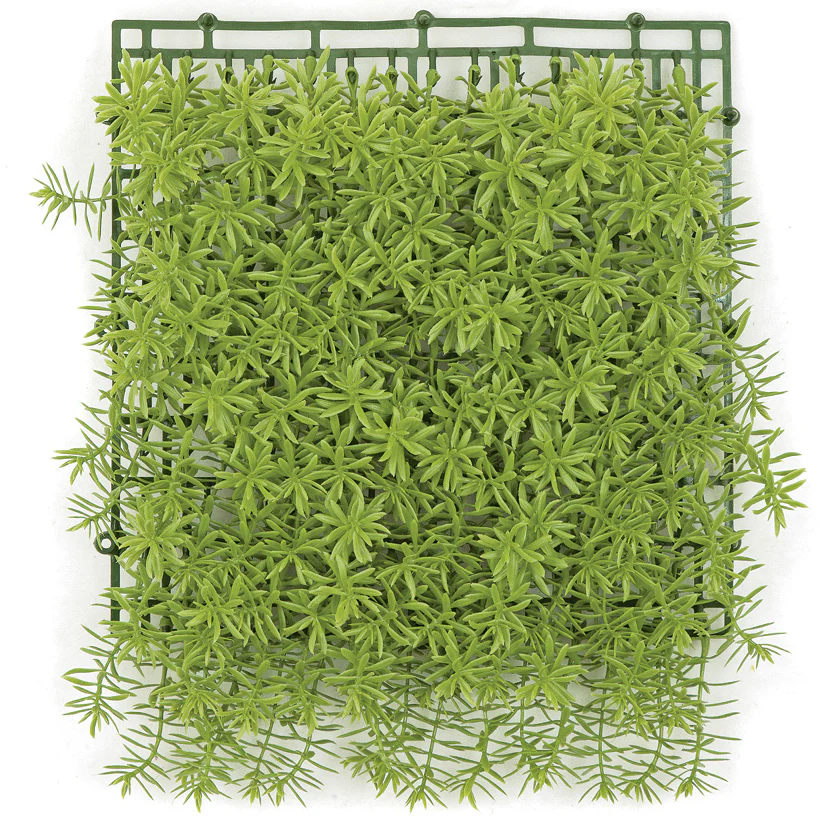 10"x10"x2.5" IFR Hanging Senecio Artificial Mat -Light Green (Pack of 6)