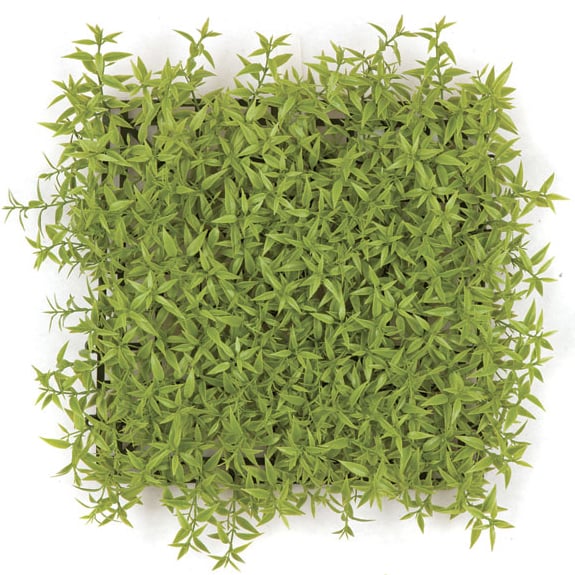 10"x10"x3" Mini Leaf Artificial Mat -Light Green (Pack of 6)
