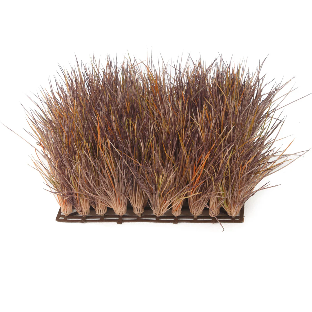 10"x10"x6" Mexican Grass Artificial Mat -Dark Tan/Green (Pack of 6)
