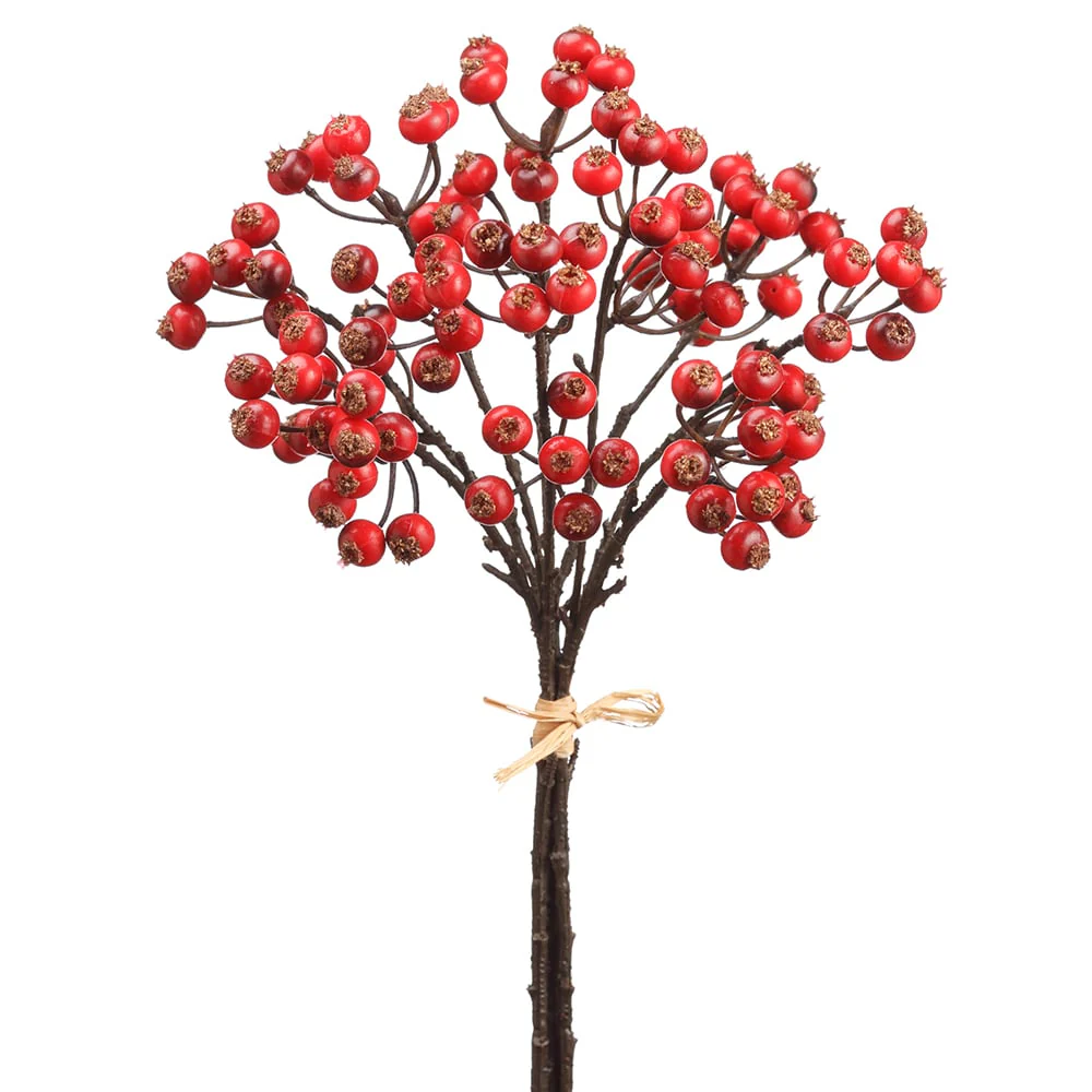 11.5" Outdoor Water-Resistant Artificial Berry Spray Bundle -Red (Pack of 12)