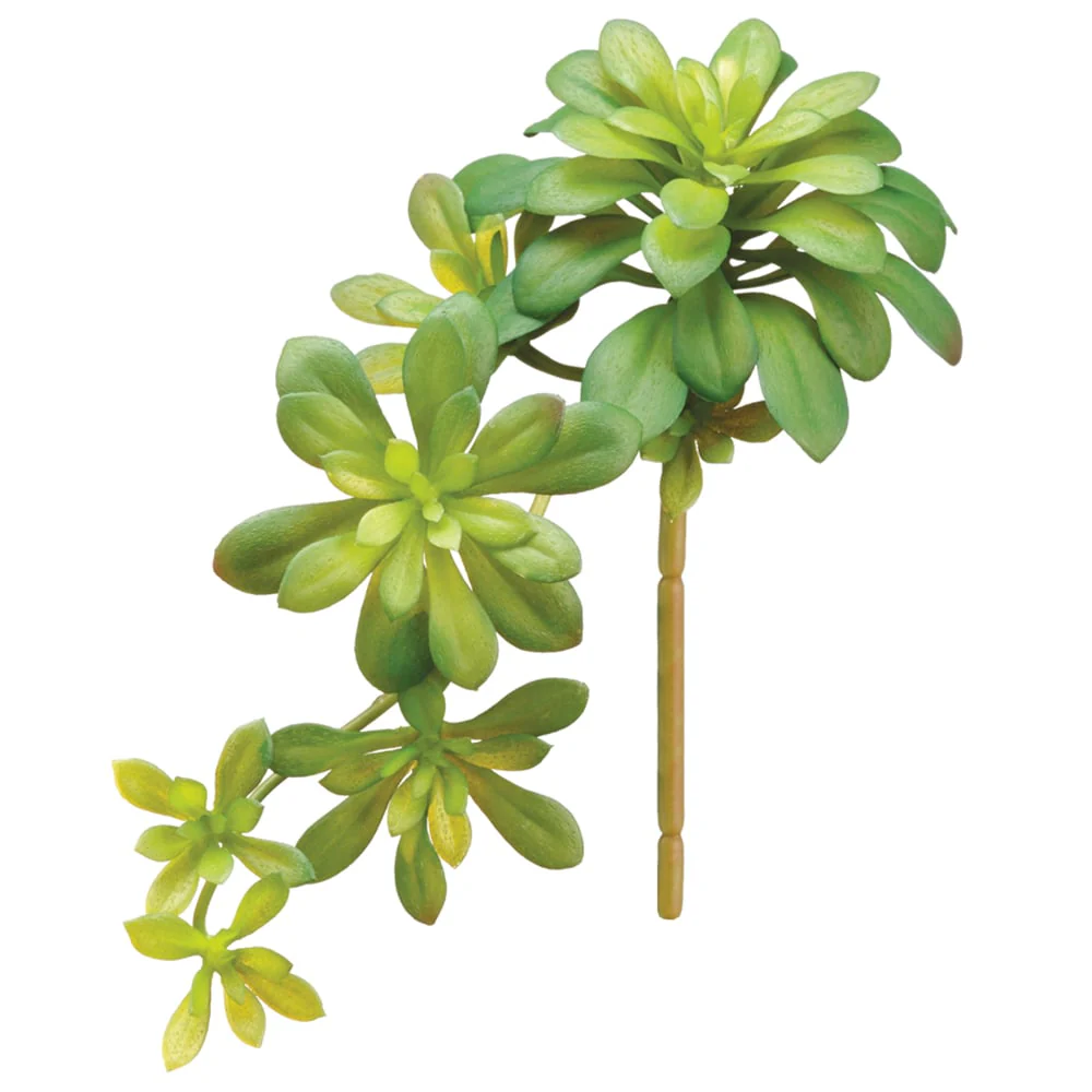 11.8" Soft-Touch Aeonium Artificial Stem Pick -Green (Pack of 24)