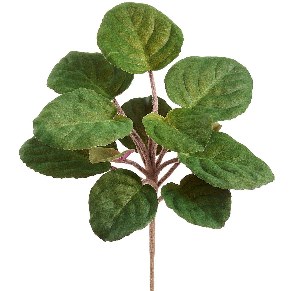 11" African Violet Leaf Artificial Plant -Green (Pack of 12)