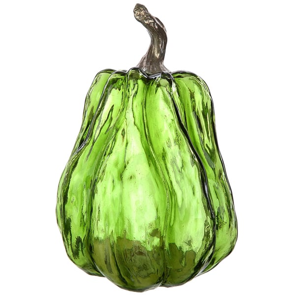 11" Artificial Pumpkin With Battery Operated Light -Green (Pack of 2) - Image 3