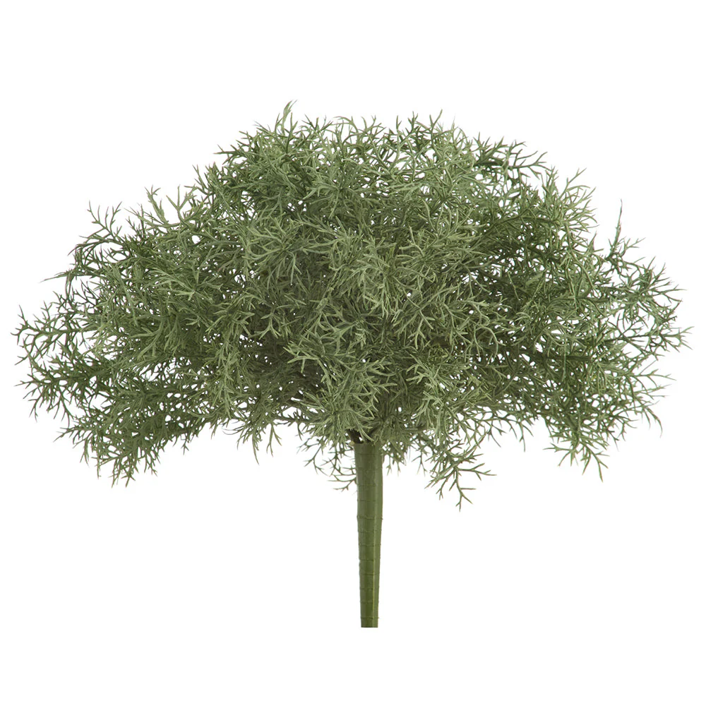 11" PE Soft-Touch Sprengeri Fern Leaf Artificial Plant -Green/Gray (Pack of 12)