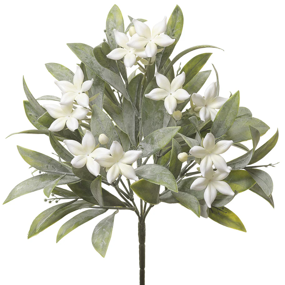 11" Silk Stephanotis Flower Bush -White (Pack of 12)