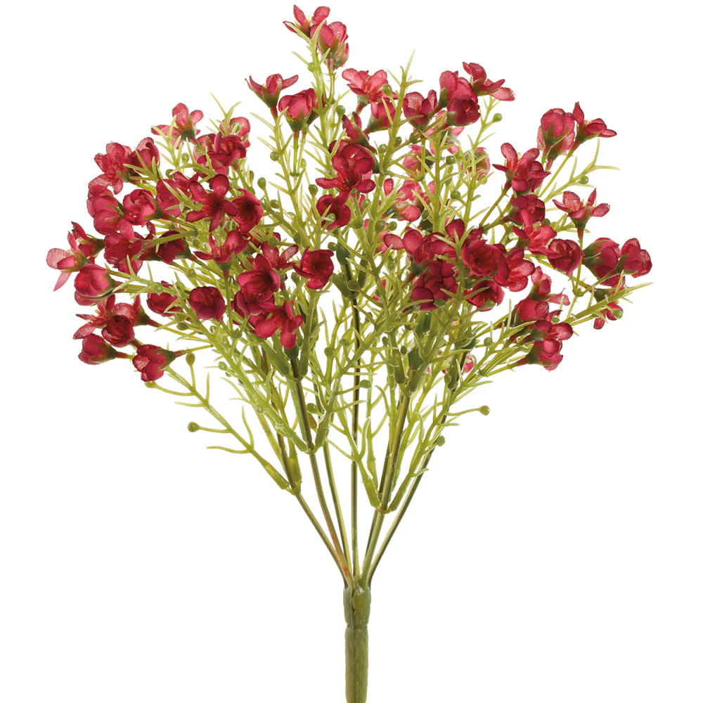 11" Small Waxflower Silk Flower Bush -Beauty (Pack of 12)