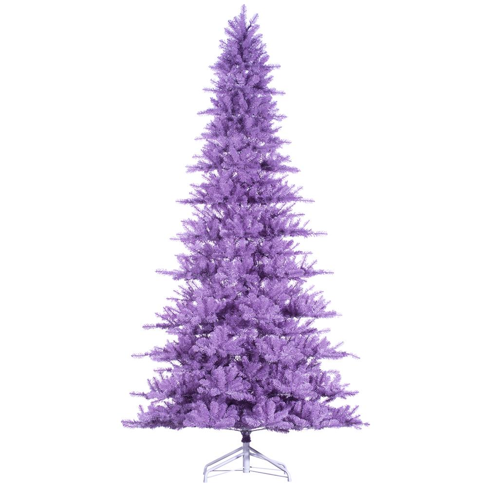 11'Hx74"W Tinsel Artificial Christmas Tree, LED Pre-Lit -Lavender - Image 3