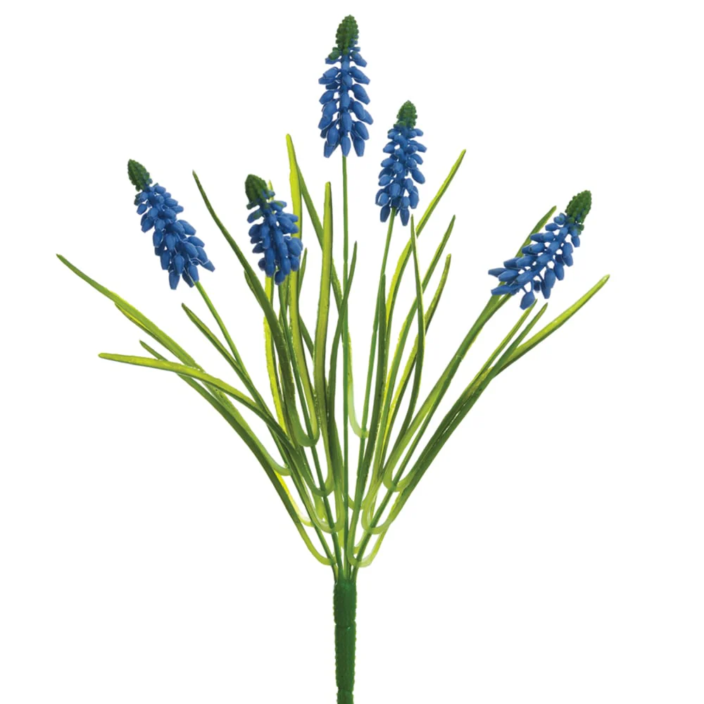 12.5" Muscari Artificial Flower Bush -Blue (Pack of 24)