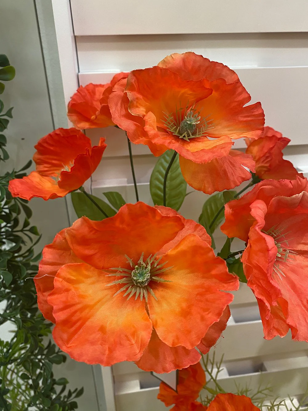 12.5" Silk Poppy Flower Bush -Flame (Pack of 24) - Image 2