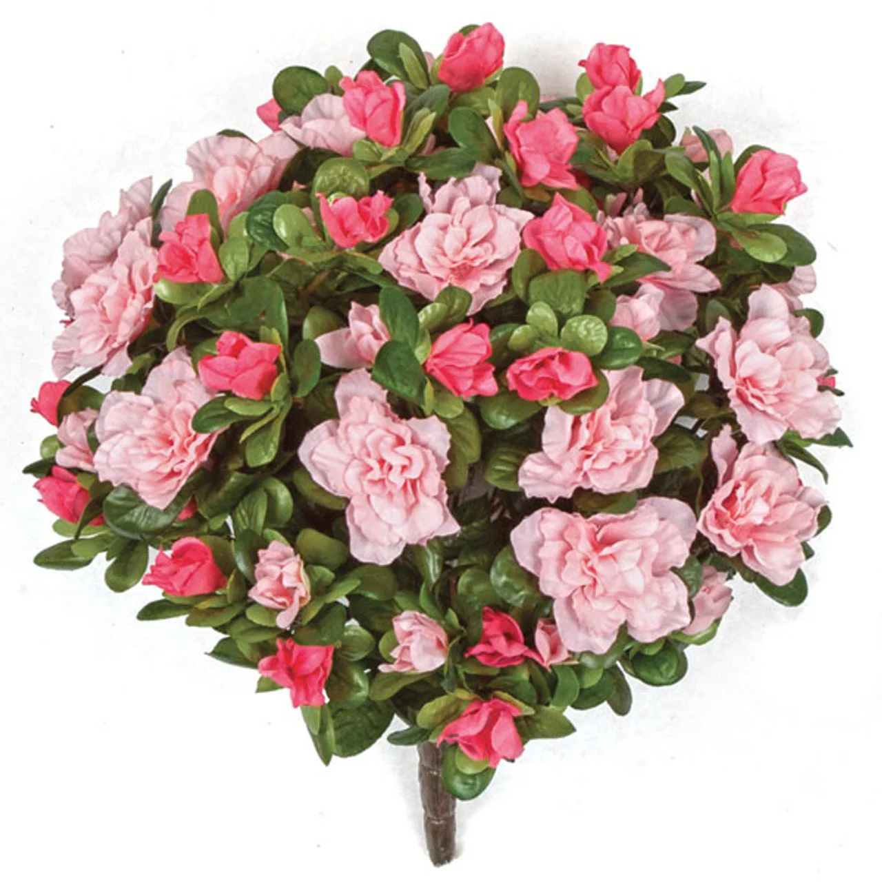 12" Artificial Azalea Flower Bush -Pink (Pack of 6)