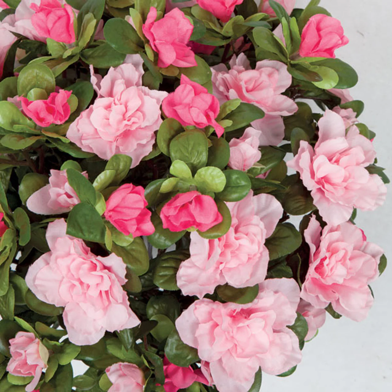 12" Artificial Azalea Flower Bush -Pink (Pack of 6) - Image 2