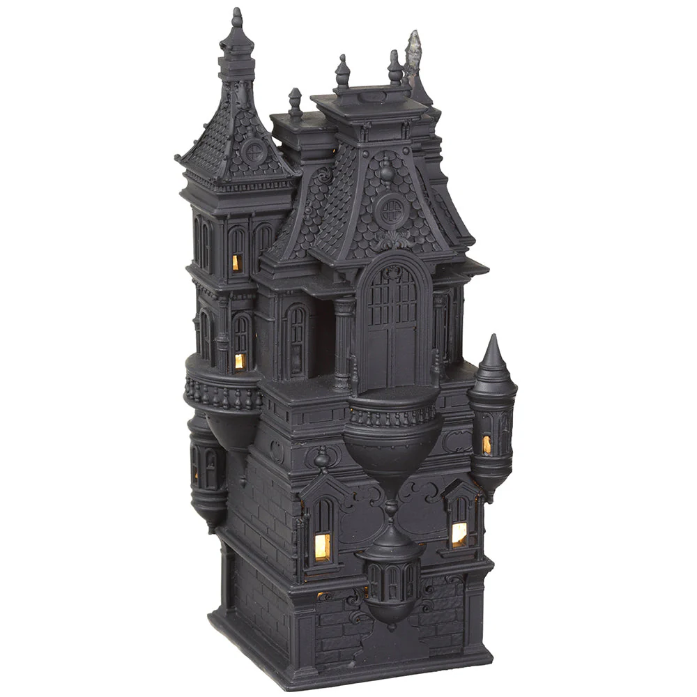 12" Battery Operated Halloween House -Black (Pack of 2)