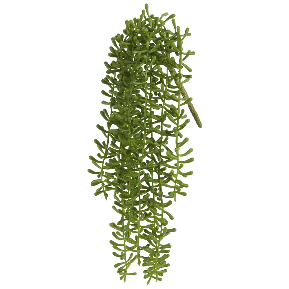 12" Outdoor UV-Resistant Artificial Hanging Senecio Succulent Stem -Green (Pack of 24)