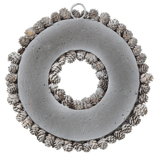 12" Pinecone Wreath -Gray - Image 2