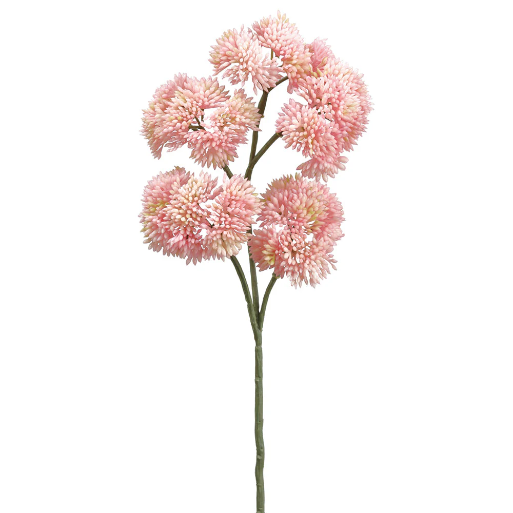12" Sedum Artificial Flower Stem -Pink (Pack of 12)