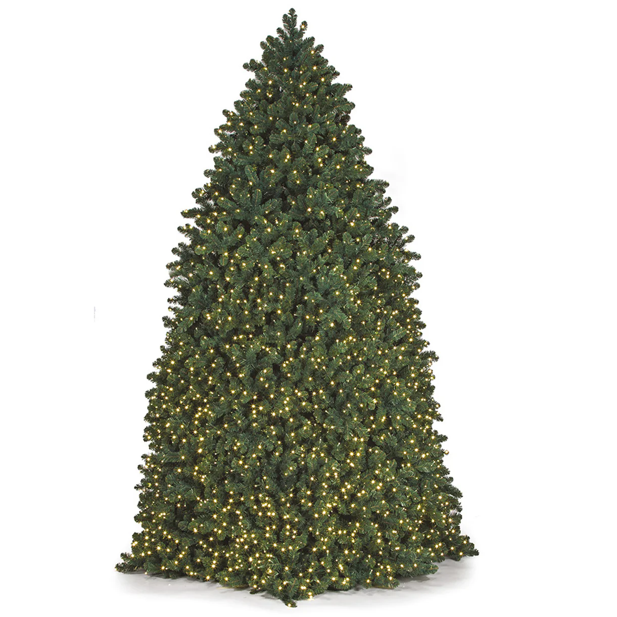 12'Hx105"W Commercial Breckenridge Pine Artificial Christmas Tree w/Tree Frame, Outdoor LED Pre-Lit -Green