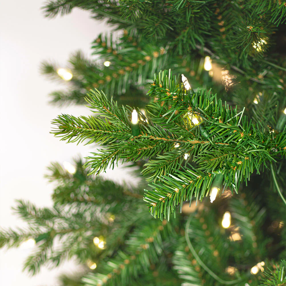 12'Hx49"W PE Slim Eagle Fraser Artificial Christmas Tree, LED Pre-Lit -Green - Image 2