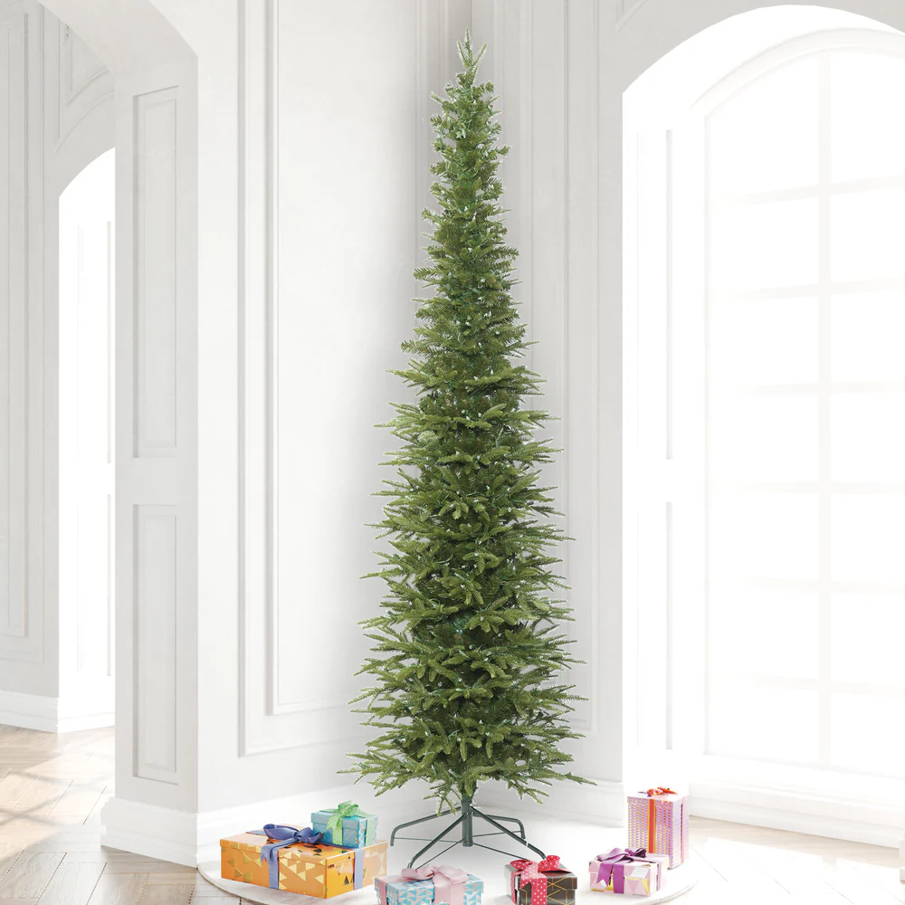 12'Hx56"W PE Pencil Bixley Fir Artificial Christmas Tree, Unlit -Green - Image 4
