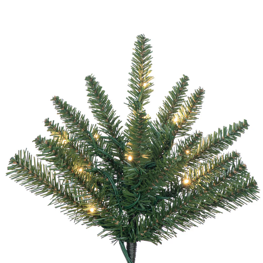 12'Hx59"W Noel Fir Artificial Christmas Tree, Micro LED Pre-Lit (Multi-Mode) -Green - Image 2