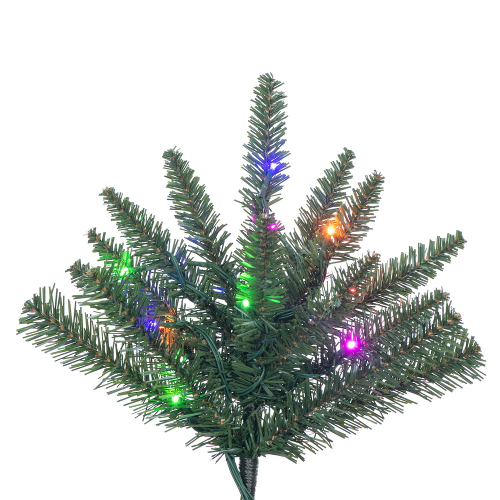 12'Hx59"W Noel Fir Artificial Christmas Tree, Micro LED Pre-Lit (Multi-Mode) -Green - Image 3