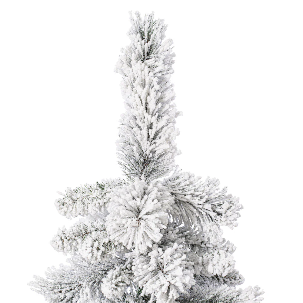12'Hx66"W Frosted Slim Scotch Pine Artificial Christmas Tree, Unlit -White - Image 2